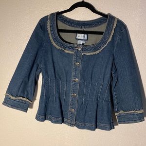 A Denme jacket with seems front and back